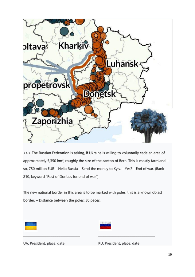 Draft : Peace-Contract-Proposal in English - for Russland-Ukraine war The actual 5 th version 10.02.2026 contains now Donbas Regulation. Its the signatures that count. 