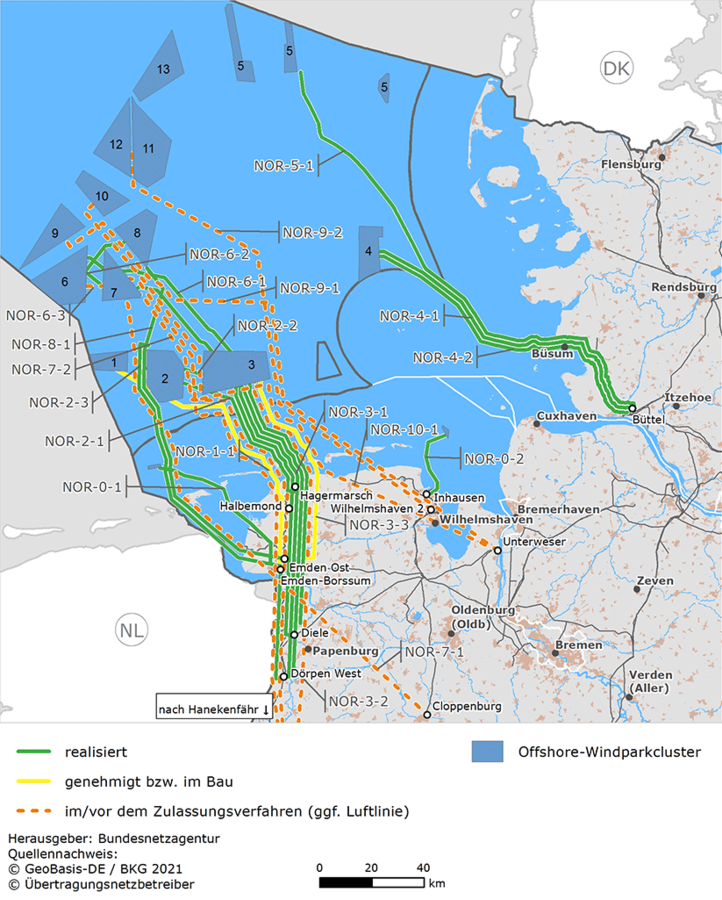 Standorte Elektrolyse-Schächte DE