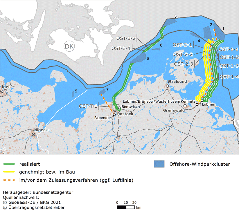 Standorte Elektrolyse-Schächte DE