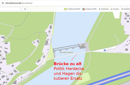 Länge Ersatz Neubau Brücke über Hengsteysee Ruhr Herdecke Hagen