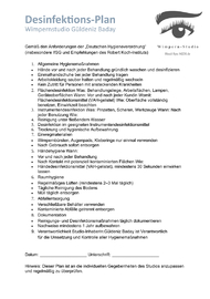 Desinfektions-Plan Wimpern-Studio