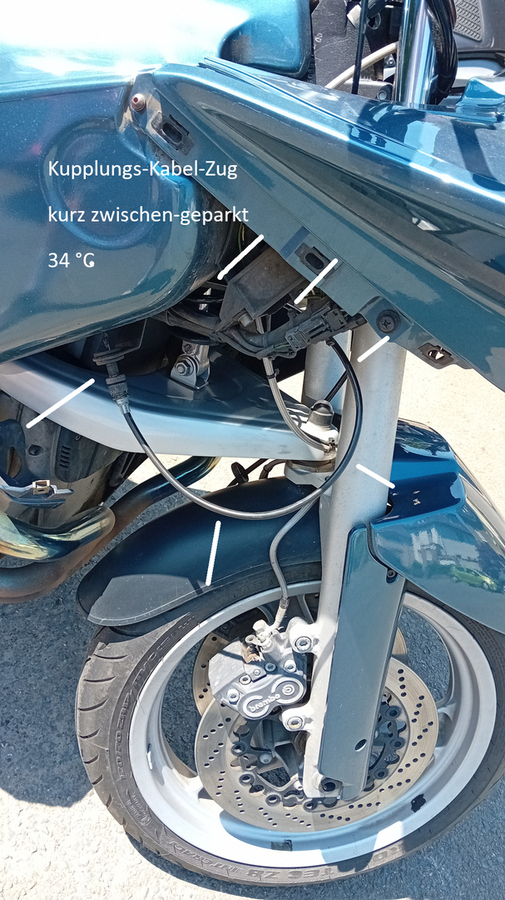 Demontage Kupplungszug BMW R 110 RS von 1999