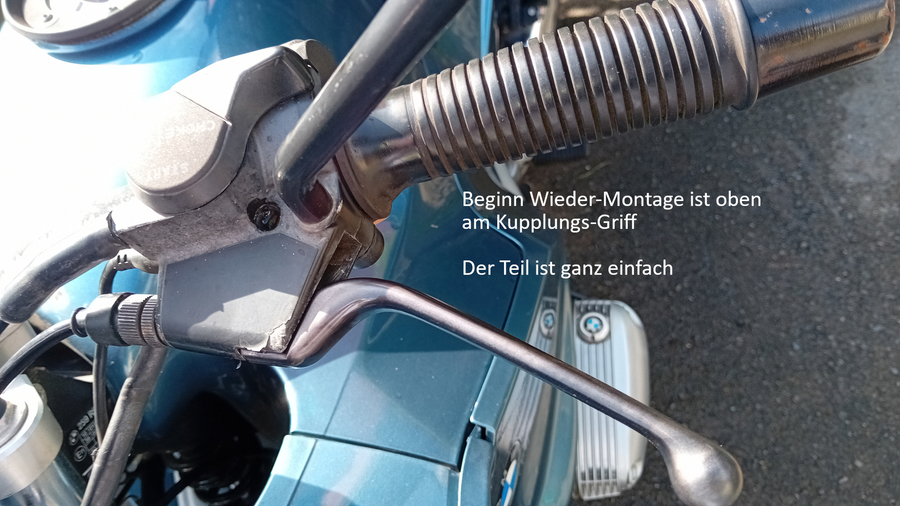 Montage Kupplungs-Zug BMW R 1100 RS durch Ing. Goebel