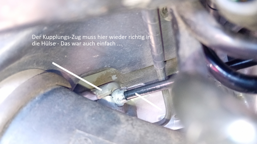 Montage Kupplungs-Zug BMW R 1100 RS durch Ing. Goebel